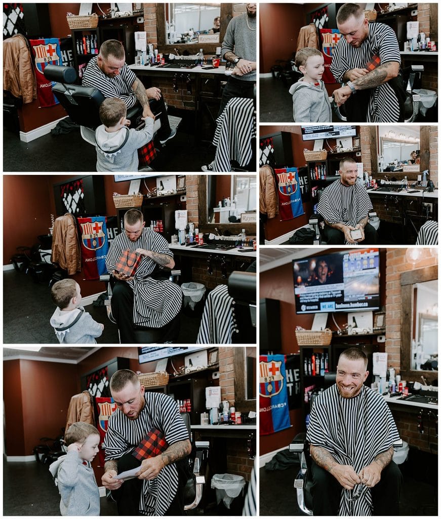 Men at a barber shop