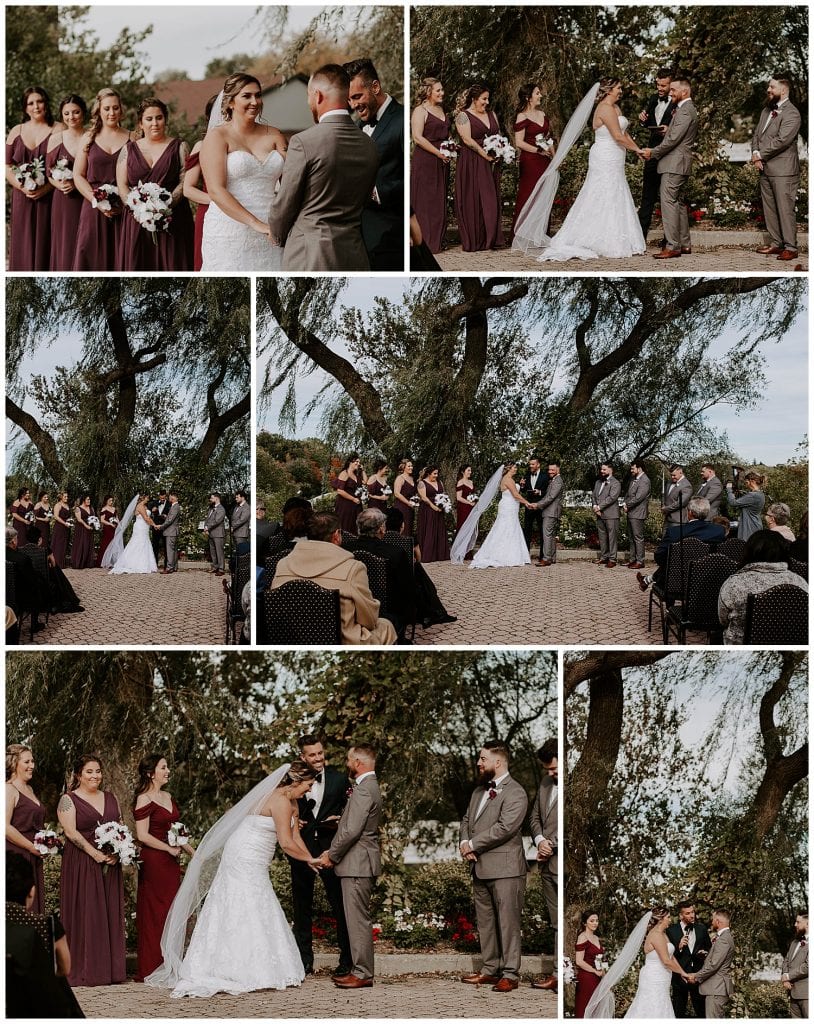 wedding ceremony photos at Kitchener Waterloo fall wedding